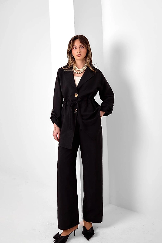 Çift Düğmeli Cupra Tesettür Takım