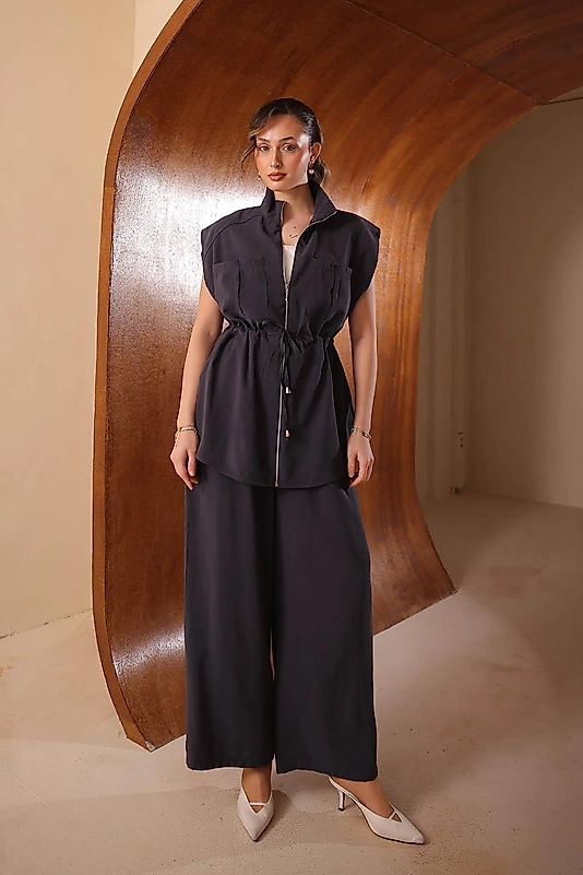 Yelekli Modal Tesettür Takım