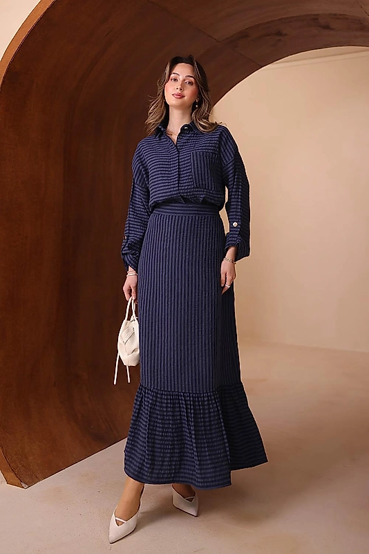 Geometrik Çizgili Modal Takım