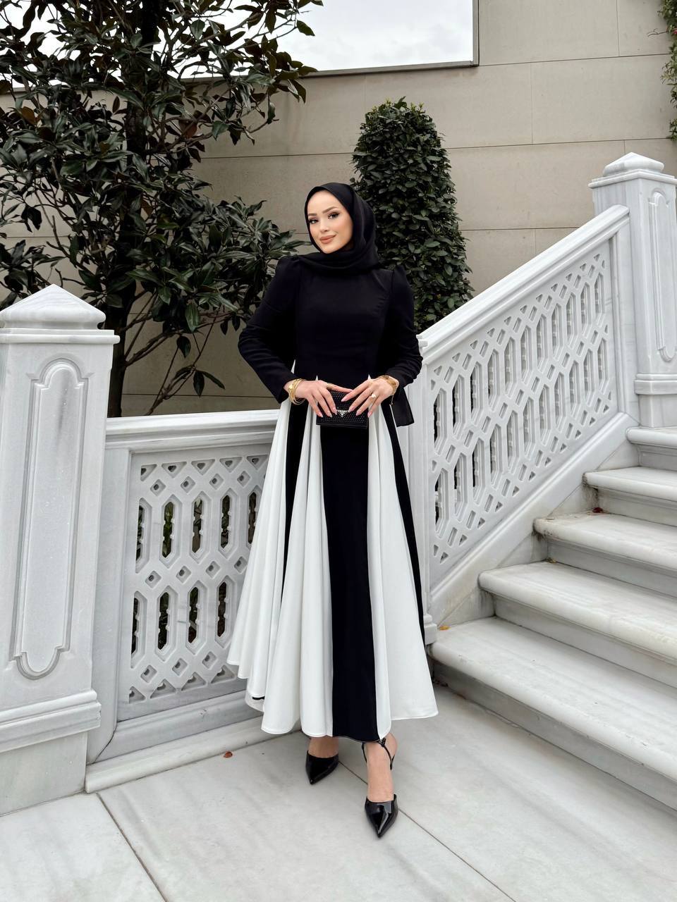 Düğün ve Nişan için Tesettür Davet Kombini